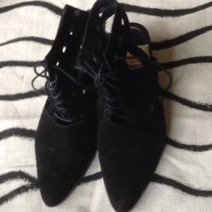 Black suede shoes